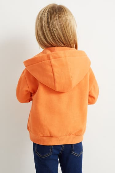Kinder Mädchen - Sweatjacke mit Kapuze - orange