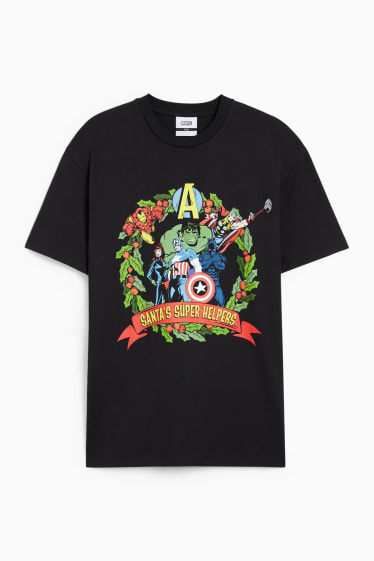 Men - Christmas T-shirt - Marvel - black