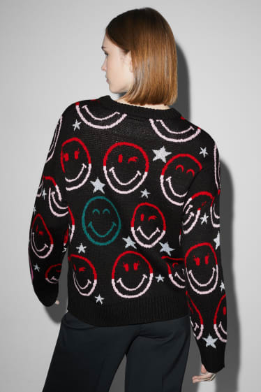 Teens & Twens - CLOCKHOUSE - Pullover - SmileyWorld® - schwarz