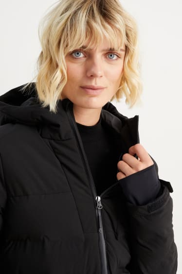 Mujer - Chaqueta de esquí con capucha - negro