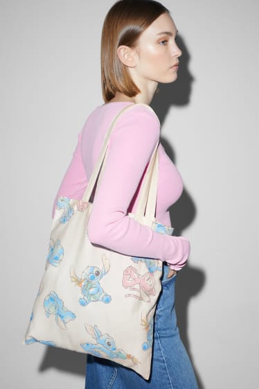 Femmes - Lilo & Stitch - sac en jute - blanc