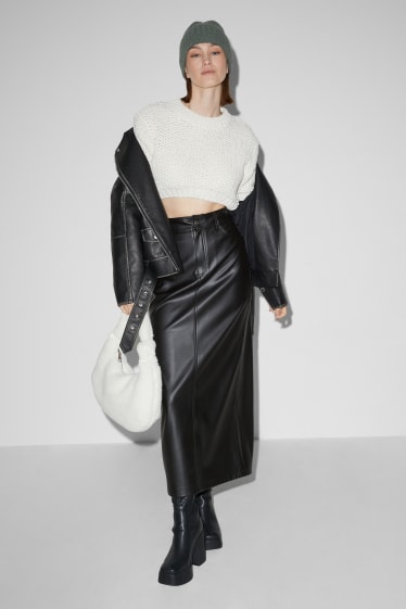Donna - Gonna - similpelle - nero