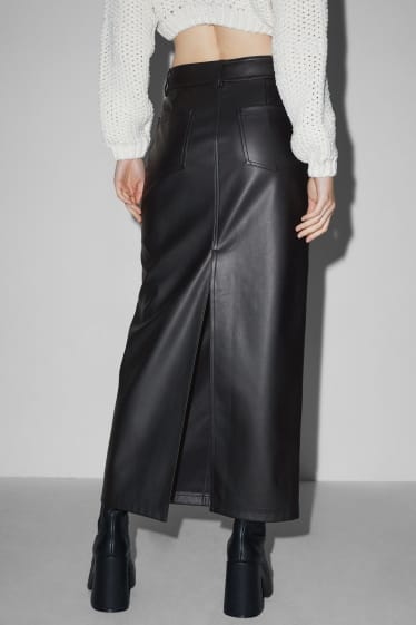 Teens & young adults - CLOCKHOUSE - skirt - faux leather - black