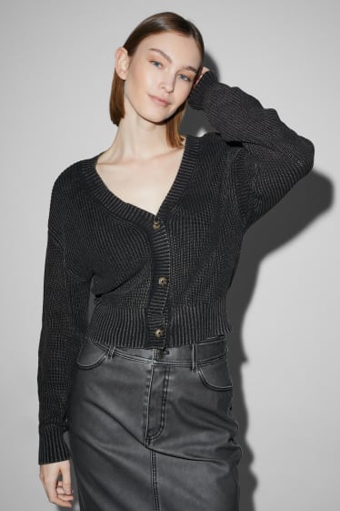 Damen - Strickjacke - schwarz