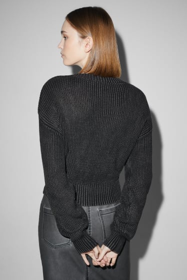 Damen - Strickjacke - schwarz