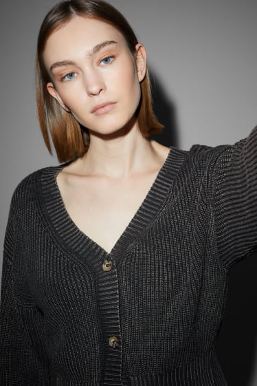 Damen - Strickjacke - schwarz