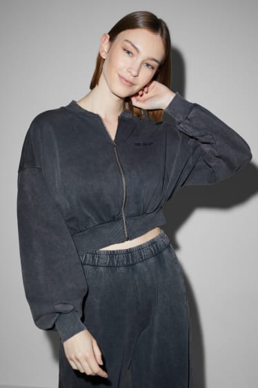 Mujer - Chaqueta universitaria crop - gris
