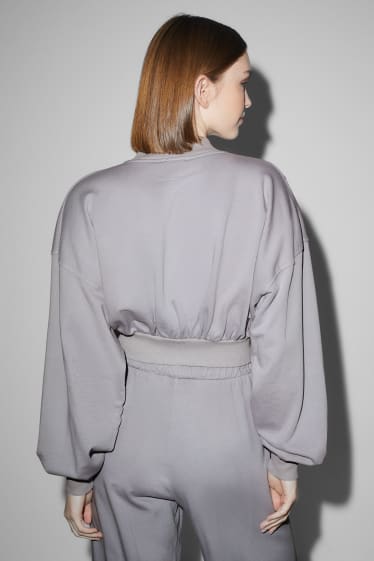 Damen - Crop Collegejacke - hellviolett