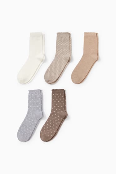 Women - Multipack of 5 - socks - light beige