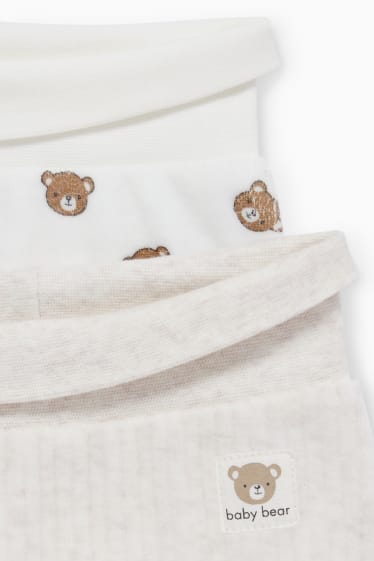 Bébés - Lot de 2 - oursons - pantalons de nouveau-né - blanc