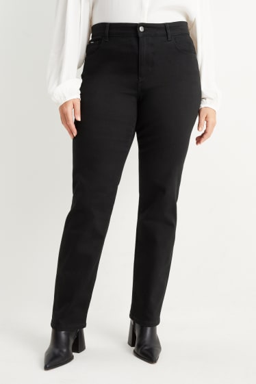Femmes - Straight jean - mid waist - LYCRA® - noir