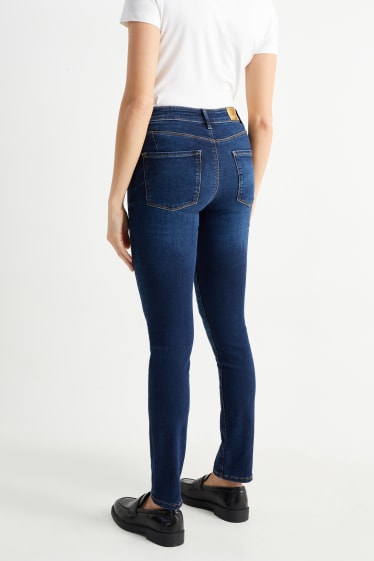 Women - Slim jeans - mid-rise waist - shaping jeans - LYCRA® - blue denim