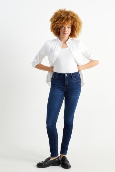 Femmes - Slim jean - mid waist - shaping jean - LYCRA® - jean bleu
