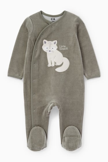 Babys - Fuchs - Baby-Schlafanzug - dunkelgrün