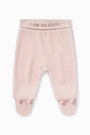 Babys - Waschbär - Erstlingsoutfit - 2 teilig - zartrosa