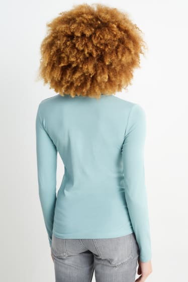 Damen - Basic-Langarmshirt - mintgrün