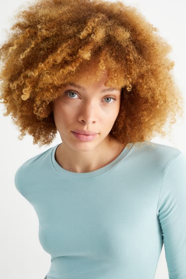 Damen - Basic-Langarmshirt - mintgrün