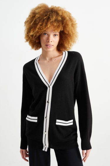 Femmes - Gilet en maille en cachemire mélangé - noir