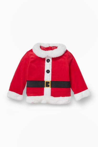 Babys - Babykerstoutfit - 3-delig - rood