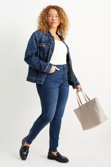 Women - Skinny jeans - mid-rise waist - LYCRA® - blue denim