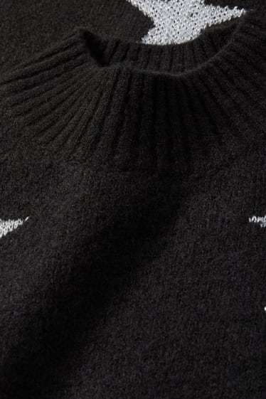 Donna - Maglione - stelle - nero