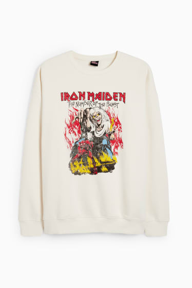 Men - Sweatshirt - Iron Maiden - cremewhite