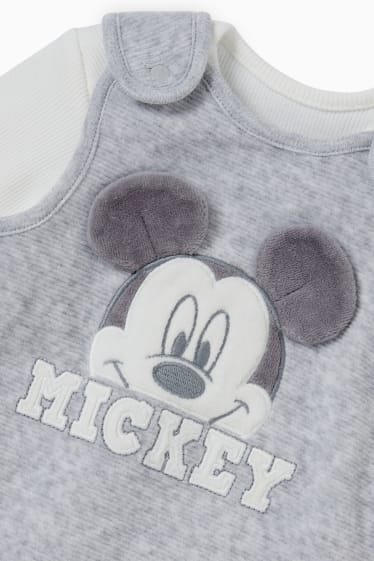 Baby Buben - Micky Maus - Strampler-Set - 2 teilig - grau