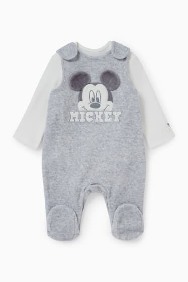 Baby Buben - Micky Maus - Strampler-Set - 2 teilig - grau