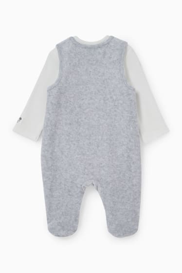 Baby Buben - Micky Maus - Strampler-Set - 2 teilig - grau