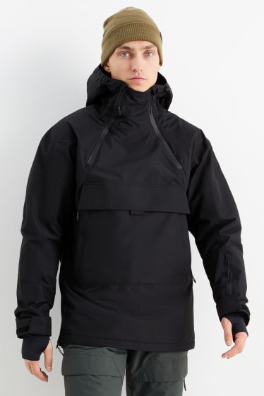 Heren - Ski-jas met capuchon - zwart
