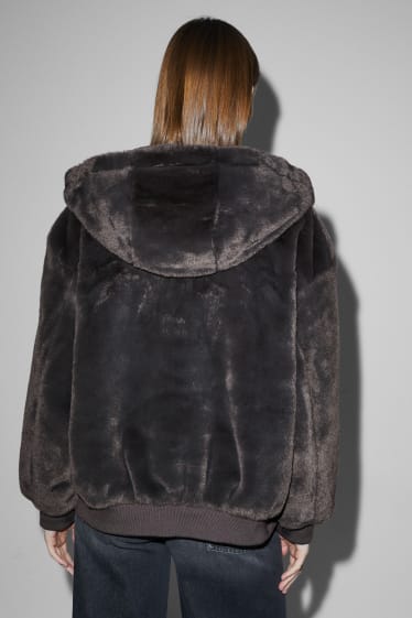 Joves - CLOCKHOUSE - jaqueta bomber reversible amb caputxa - gris fosc