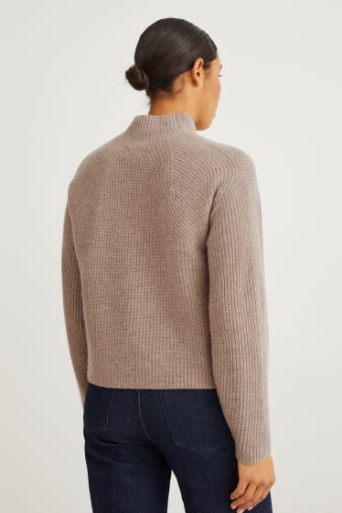 Kobiety - Sweter kaszmirowy - beżowy
