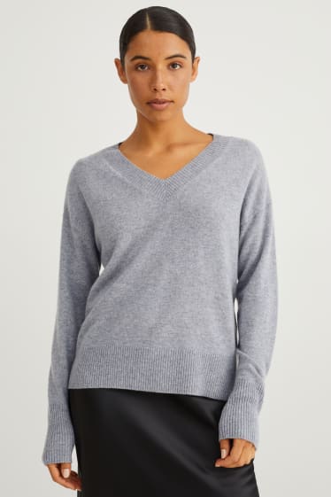 Women - Cashmere jumper - gray