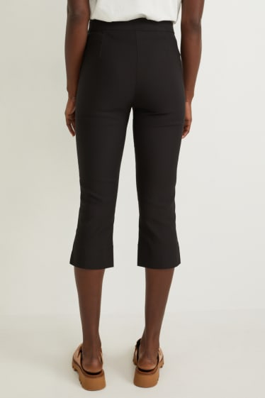 Damen - Stoffhose - High Waist - Cigarette Fit - schwarz