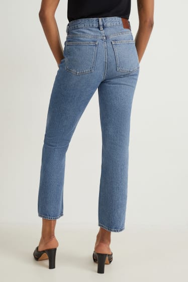 Damen - Straight Jeans - High Waist - jeansblau