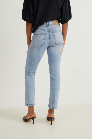 Dámské - Straight jeans - high waist - LYCRA® - džíny - světle modré