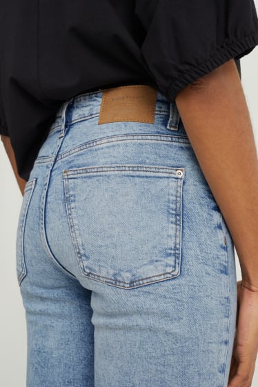 Dámské - Straight jeans - high waist - LYCRA® - džíny - světle modré