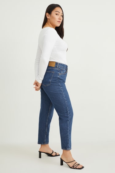 Damen - Mom Jeans - High Waist - LYCRA® - jeansblau