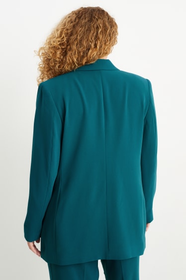 Women - Blazer - relaxed fit - dark green