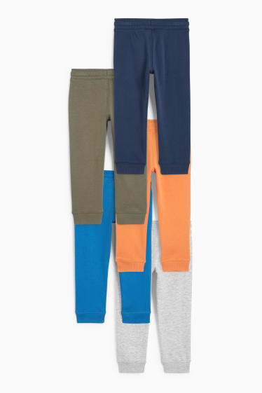 Kinder Jungen - Multipack 5er - Jogginghose - blau / grau