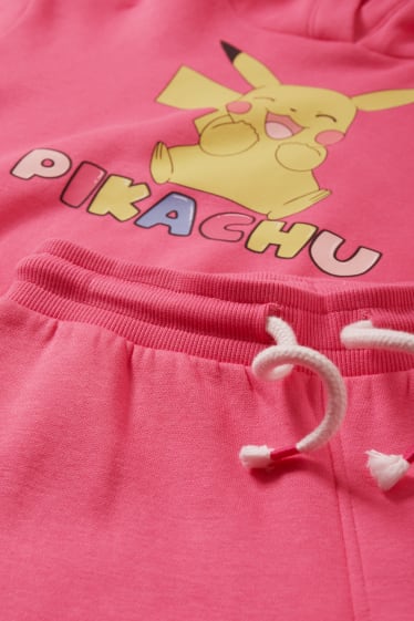 Bambini - Pokémon - set - felpa con cappuccio e pantaloni sportivi - 2 pezzi - fucsia