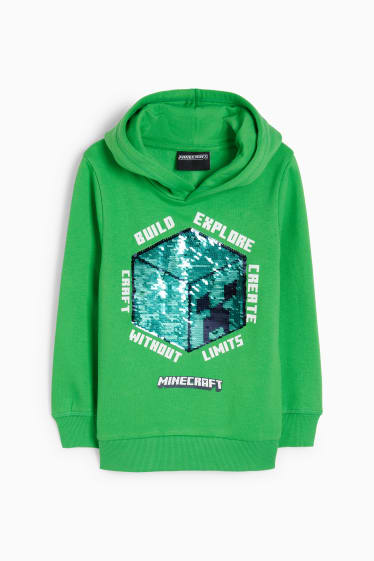 Enfants - Minecraft - sweat à capuche - vert clair