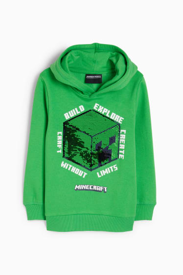 Niños - Minecraft - sudadera con capucha - verde claro