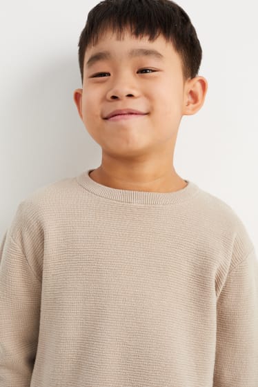 Children Boys - Jumper - beige