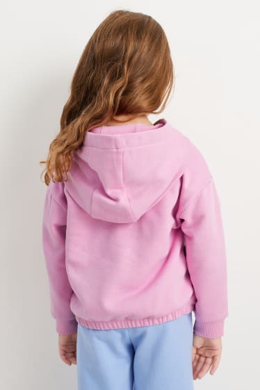 Enfants - Licorne - sweat à capuche - effet brillant - rose