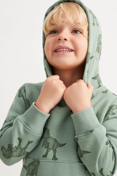 Niños - Dinosaurios - sudadera con capucha - verde