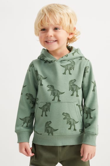 Niños - Dinosaurios - sudadera con capucha - verde