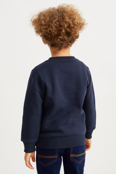 Kinderen - Set van 3 - dino - sweatshirt - blauw / grijs