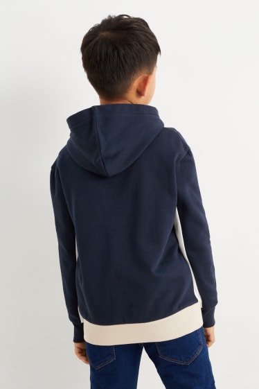 Kinderen: jongens - Sweatvest met capuchon - donkerblauw