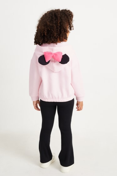 Niños - Minnie Mouse - conjunto - sudadera con capucha y leggings acampanados - 2 piezas - rosa